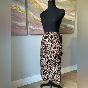 Maurices Cheetah Print Wrap Midi Skirt